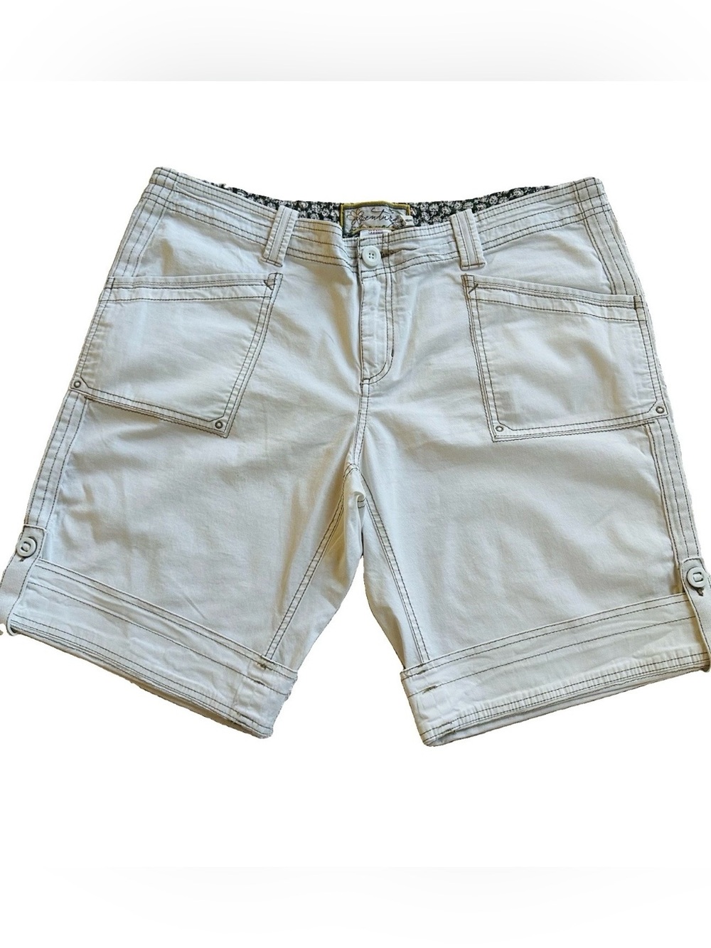 Aventura Organic Cotton Utility Shorts Arden Large - White/Cream Gorpcore Earthy